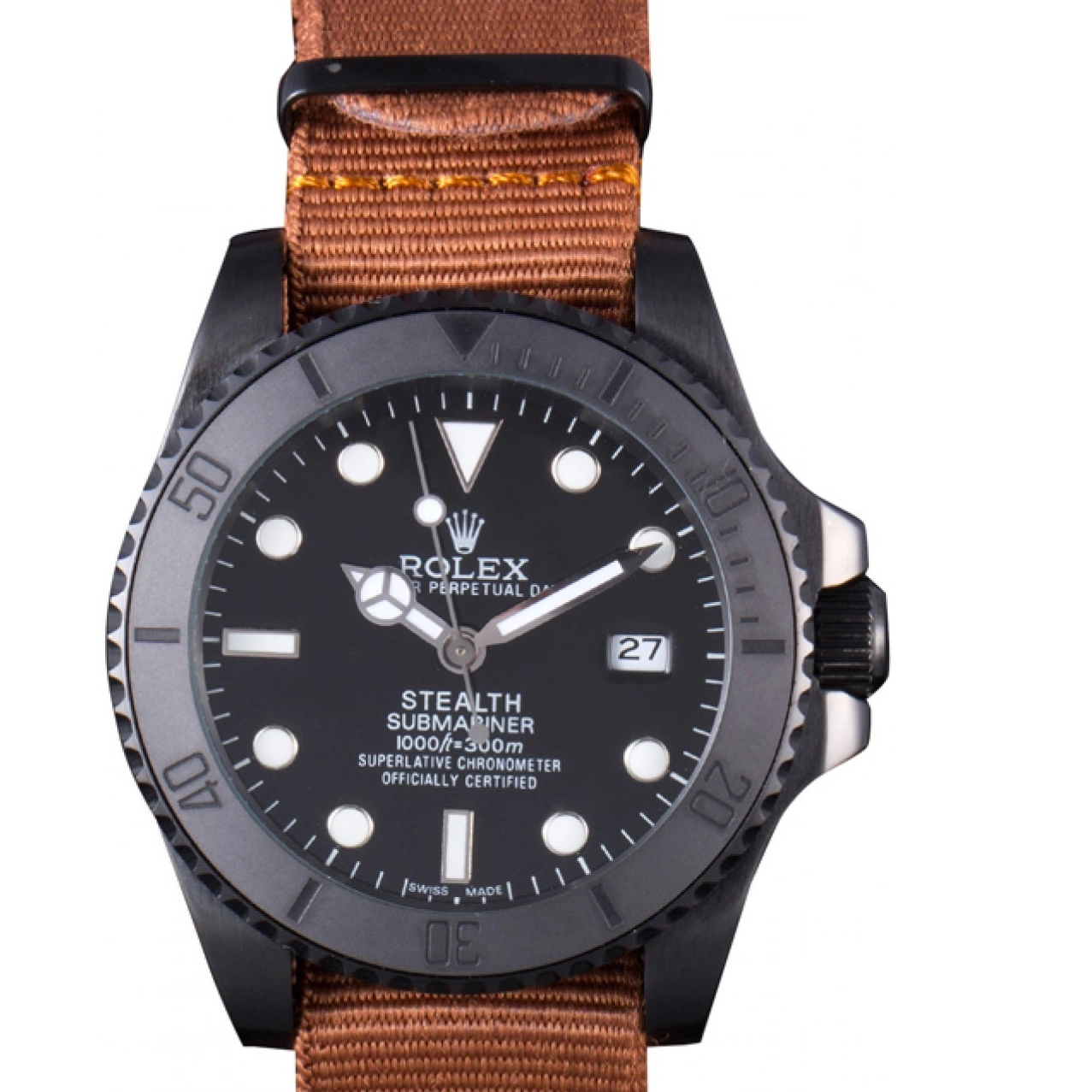 Rolex aaa copy rl426 Brown Fabric MK 621388 STEALTH Rolex IV Submariner Band 0710